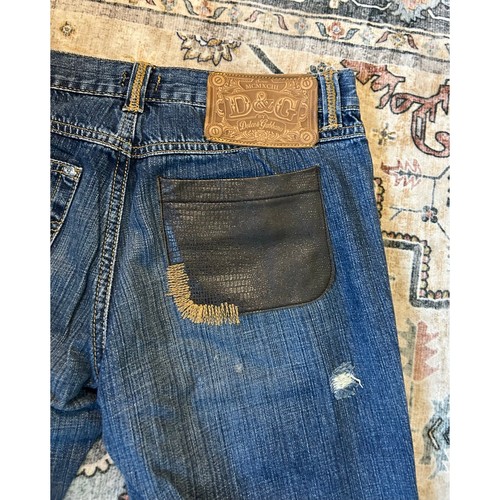 Vintage Dolce & Gabbana Denim Patchwork Y2k mid rise Jeans Size 26 - Picture 18 of 20