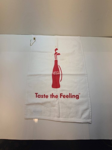 Vintage Coca-Cola Golf Handtuch von ProTowels etc. - klassischer roter Druck Sammlerstück - Bild 2 von 24
