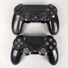 Playstation DualShock 4 Wireless Controller Lot Pair 2 PS4 Black  FREE SHIPPING!