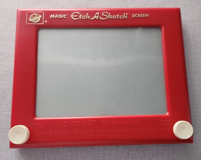 Vintage Magic Etch A Sketch Red Screen No. 505 Ohio Art TESTED & WORKS