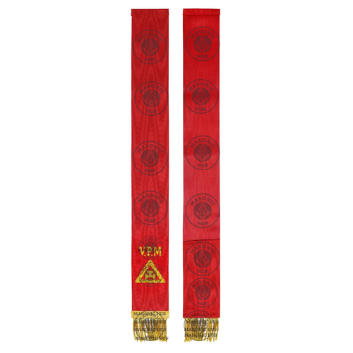 Royal Arch Bible Marker Virtual Past Master - Red Ribbon with Gold Embroidery - Picture 7 of 7