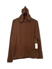 Free Fly Bamboo Fleece Hoodie Mens Medium Lightweight Brown Neutral New Stretchy
