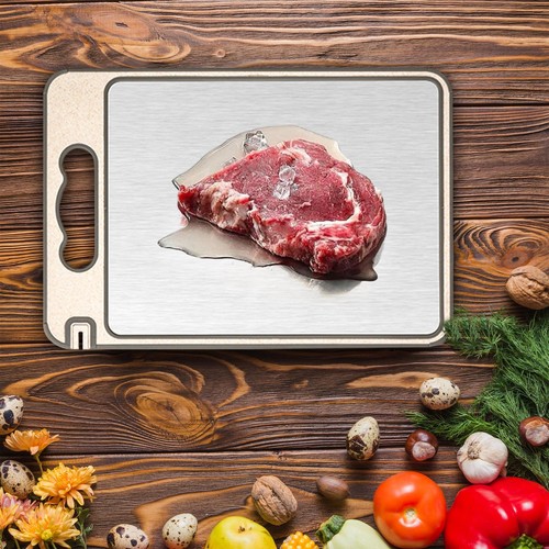 Stainless Steel Cutting Board Double Sided Kitchen Chopping Board 304 Stainle... - Picture 5 of 6