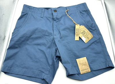 True Craft 33 7 Comfort Waistband Chino Golf Shorts Dusk Blue Solid New Mens