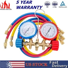 Manifold Gauge Set Refrigeration Freon For HVAC/AC 3FT