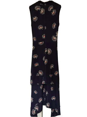Warehouse Floral Tiered Midi Dress, In Blue, Size 10 NEW | eBay