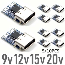 5/10PCS USB-C PD Type-C DC Fixed Voltage Power Trigger Module 9/12/15/20V Female