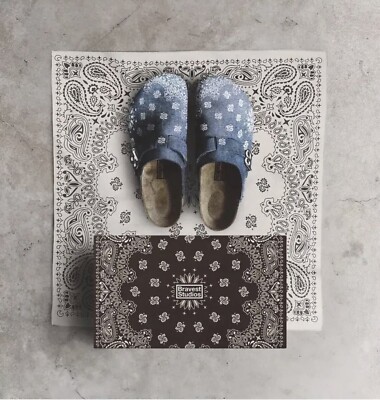 Bravest Studios Blue Patterned Loafers Bravest Studios Paisley Slippers Blue Men main image 4