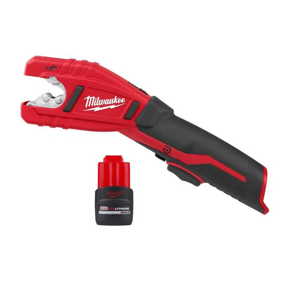 Milwaukee M12 12V Lithium-Ion Cordless Copper Tubing Cutter Kit W