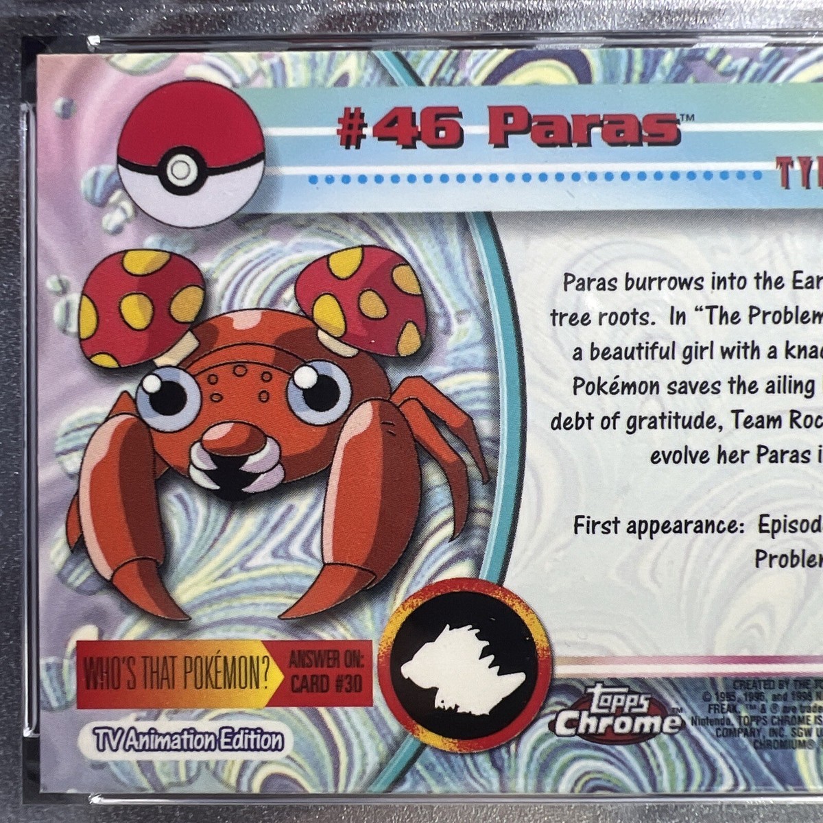 🔥 SPECTRA PSA 9 Mint Paras 2000 Pokemon Topps Chrome T.V. #46 | eBay