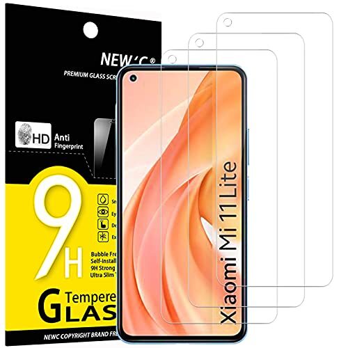 NEW'C 3 Pezzi, Vetro Temperato per Xiaomi Mi 11 Lite/Mi 11 Lite 5G, (y7G)