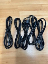 AC Laptop Power Cord Cable 3 Prong Mickey Mouse 5FT Laptop Printer LOT of 5