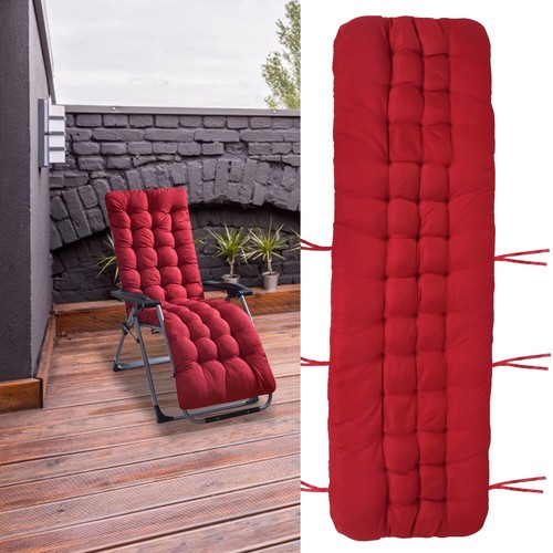 67"Lounge Chair Cushion Tufted Soft Outdoor Rocking Seat Deck Chaise Pad W/ Ties - Picture 66 of 75
