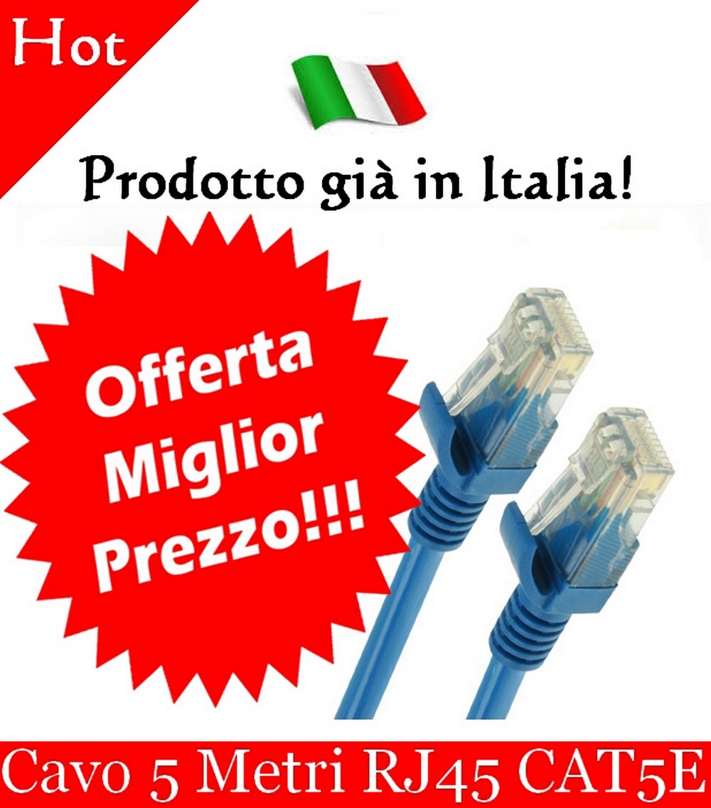 Basics - Cavo Patch Per Connessione Internet, Piatto RJ45 Cat-7