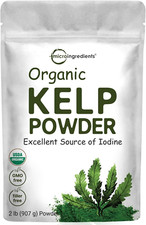 Organic Kelp Powder, 2Lbs  Sustainably US Grown, Raw Ascophyllum Nodosum Source