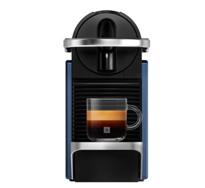 Nespresso PIXIE Kaffeemaschine + 357 Kapseln|Dunkelblau|Swiss Made|Komplettset