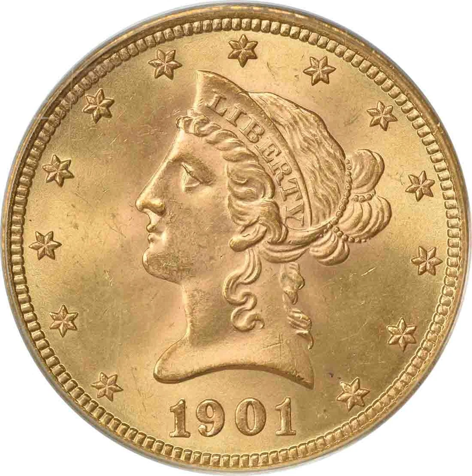 1901 $10 Gold Liberty Head MS64 PCGS OGH (CAC) - Image 3 of 4