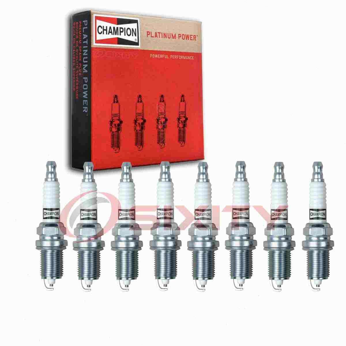 8 pc Champion Platinum Spark Plugs for 2000-2007 Dodge Dakota 4.7L V8 rp