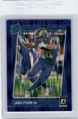 JAKE FUNK 2021 OPTIC PURPLE SHOCK PRIZM ROOKIE RAMS K3
