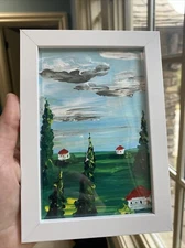 Landscape , 4/6 Hand Painted On Paper, Acrylic