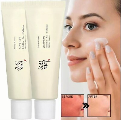 2x Beauty of Joseon Relief Sun: Reis + Probiotika, Gesichts-Sonnencreme 50ml LSF 50+