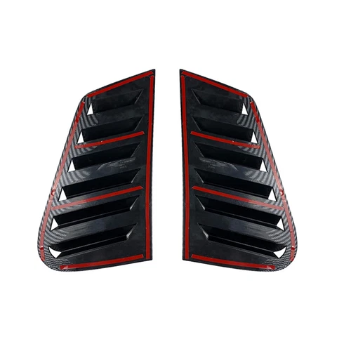 Carbon Fiber Rear Side Vent Window Louver Cover Trim For VW Polo 9N 2001-2009 - Bild 7 von 7