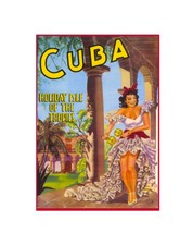 VINTAGE POSTER Visit CUBA Retro Cuban TRAVEL Advertisement Wall ART PRINT A3 A4 