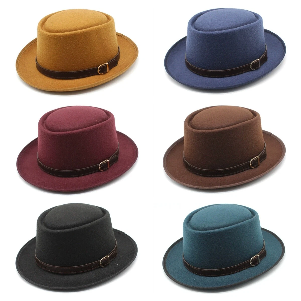 Pork Pie Hat Flat Top Fedora Hat Vintage Panama Hat Classical Jazz Hat Sun Hat
Opens in a new window