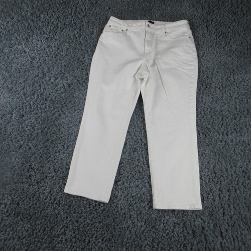 J CREW Jeans Damen 32 weiß Denim Curvy Essential Straight 32x25* - Bild 2 von 17