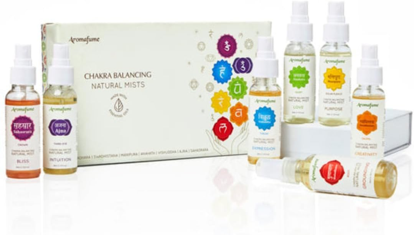 7 Chakra Natural Mist Gift Set 7X 50Ml/1.7 Fl Oz | Aromatherapy Sprays for Medit