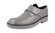PRADA Leather Dress Shoes Hook n Loop - 2EG334 - Grey - NEW -  US 10 EU 43