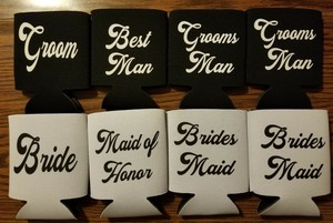 8 Bride Groom Maid Of Honor Best Man Bridesmaid Groomsman Drink