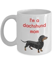 Dachshund Mom Mug - Funny Tea Hot Cocoa Coffee Cup - Novelty Birthday...