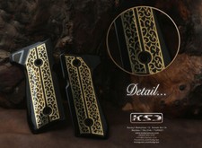KSD Brand Beretta 92FS, 92A1, 92G, 92D, 96, M9 Compatible Black Acrylic Grips