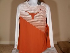 New Nike Elite Texas Longhorns UT Fearless LS Warmup Basketball Jersey Shirt LG