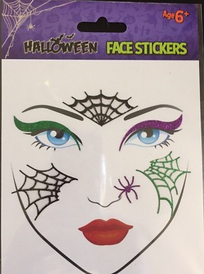 Halloween Fluoreszenz Tattoos – 12 Blätter Tag-der-Toten-Motive, Mit Glitzerstein-Aufkleber