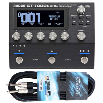 Boss GT-1000 Core Multi-Effektgerät + keepdrum Klinken-Kabel 3m