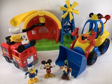 DISNEY Mickey Mickey Mouse Clubhouse Barn Mouska Dozer Fire Engine Sounds Lot