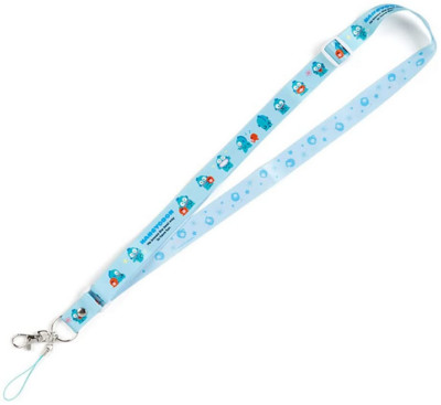 Hangyodon Fish Blue Lanyard Neck Strap Keychain Badge Card Holder JAPAN
