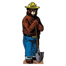 SMOKEY THE BEAR Forest Service Mascot Smoky CARDBOARD CUTOUT Standee Standup