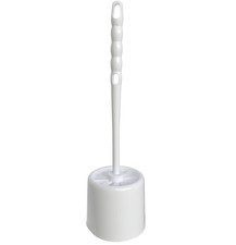 Sparta Toilet Bowl Brush with Caddy, 16 Inch, White  Flo-Pac, Polypropylene Bri