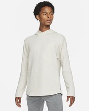 Nike Yoga Nomad Pullover Hoodie Mens Dri FIT Light Bone Ivory 90 Retail Size L