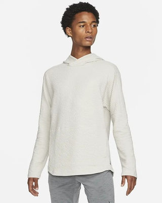 #ad Nike Yoga Nomad Pullover Hoodie Mens Dri FIT Light Bone Ivory $90 Retail Size M $74.99