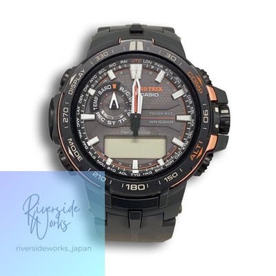 CASIO Solar Watch PROTREK Digi-Ana Rubber Black Stainless Steel