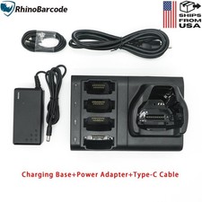 4-Slot Battery Charging Cradle Base Kit For Zebra MC9300 MC930B MC930P MC930