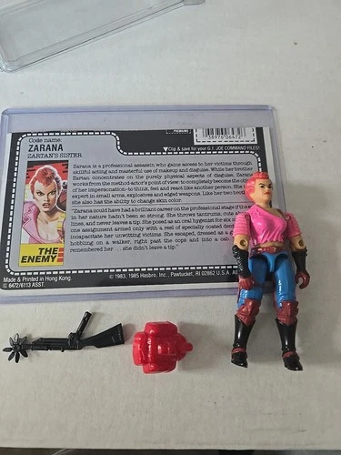 GI JOE Vintage Action Figure ZARANA Complete File Card 1986