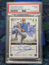 🔥2025 Impeccable -Brandon Sproat /25 Top 5 Prospect On Card Auto Indelible Ink