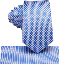 Silk Boys Tie 8-11 Self-Tied Ties for Boy Blue Red Green Kid Necktie and Pocket