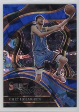 2023-24 Panini Select Courtside Blue Cracked Ice Prizm Chet Holmgren #241 13n2