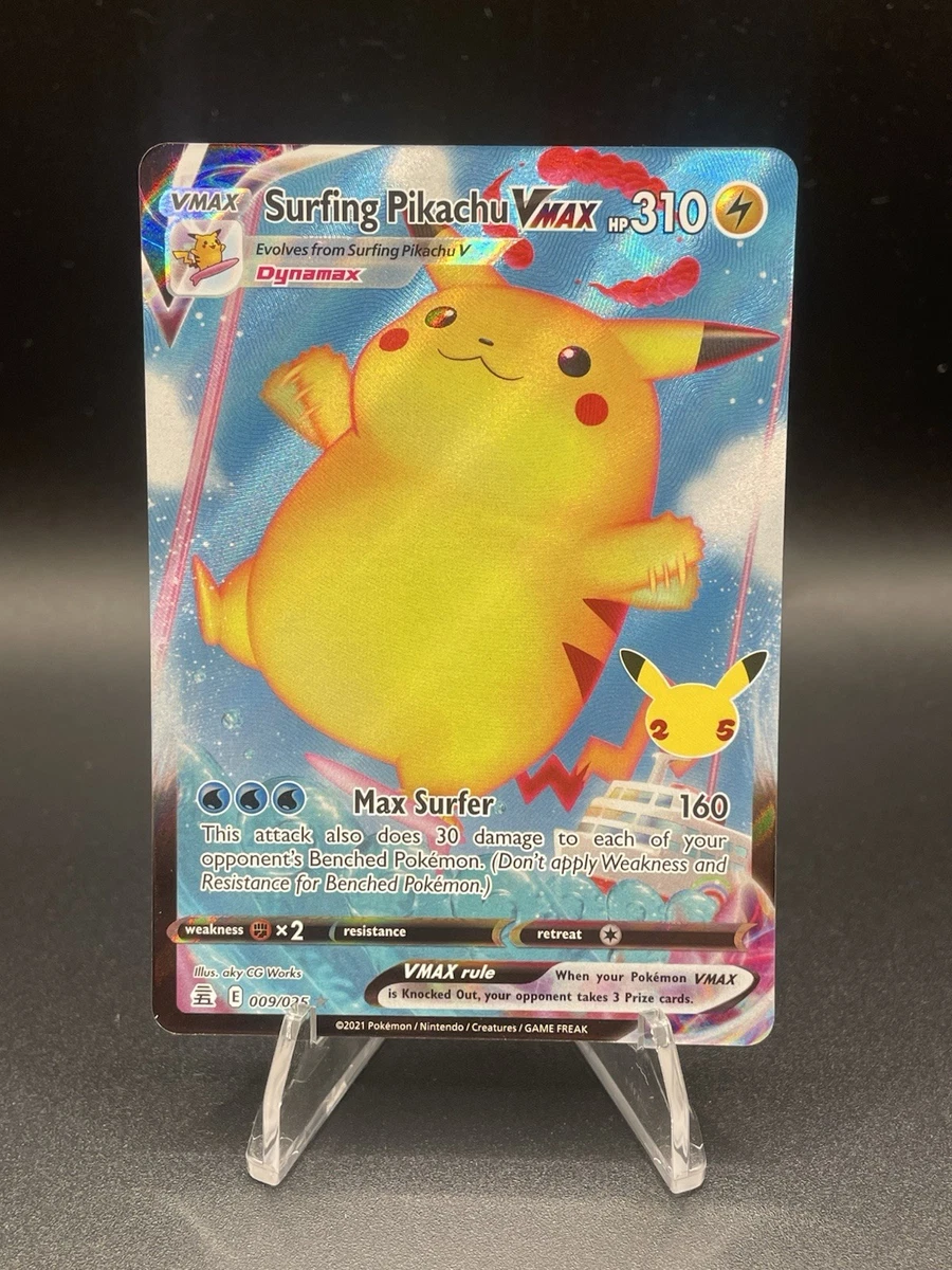 25+ Surfing Pikachu VMAX 009/025 Celebrations for sale | Updated